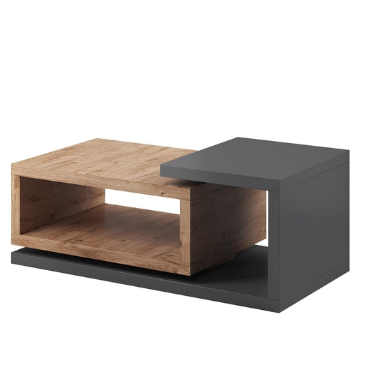 Kafijas galds Botas 120/60/40 cm antracīts/ribbeka ozols - N1 Home