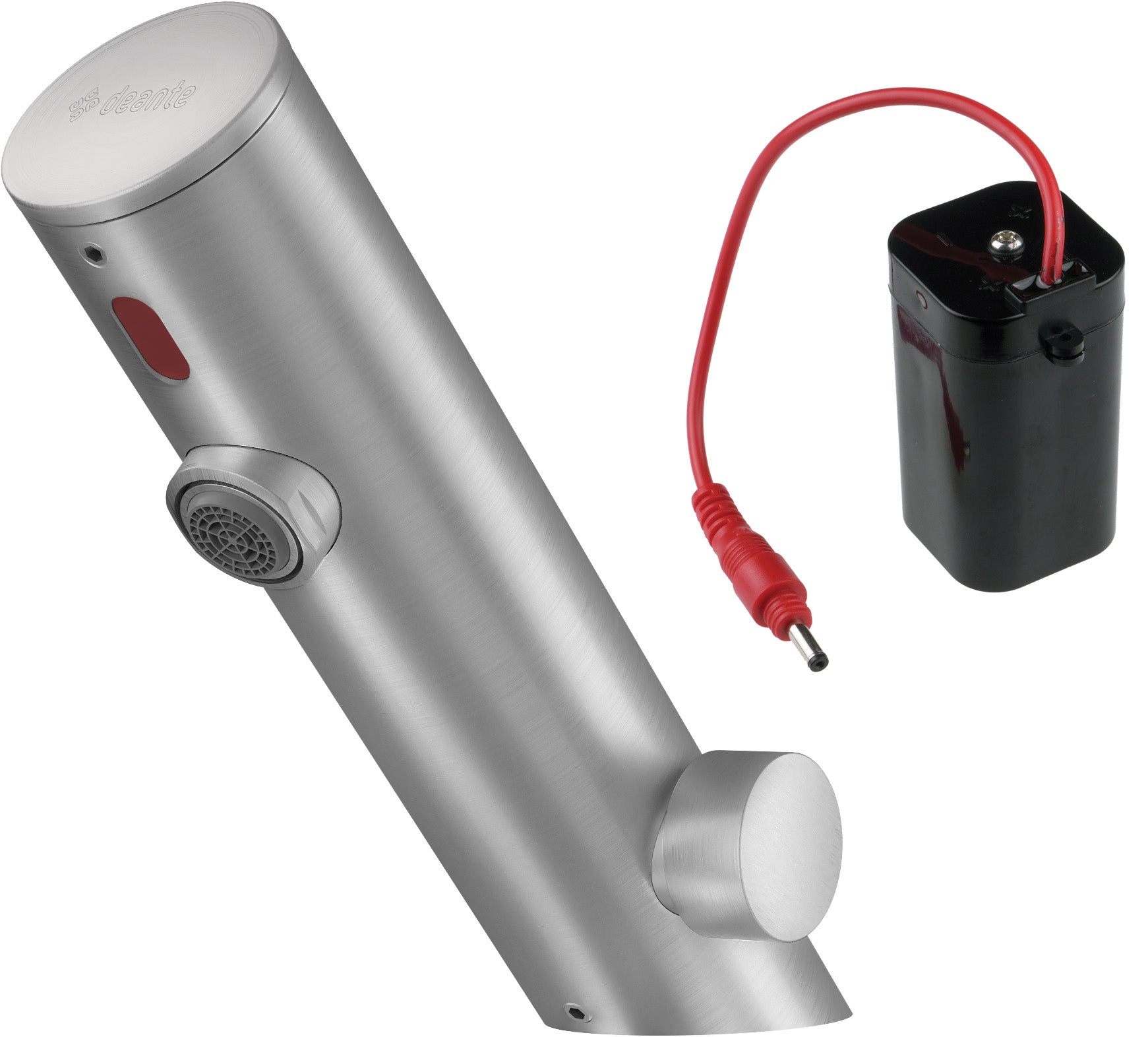 Izlietnes jaucējkrāns, bezkontakta, ar temperatūras kontroli - 4xAA Sense 148 mm matēts tērauds - N1 Home