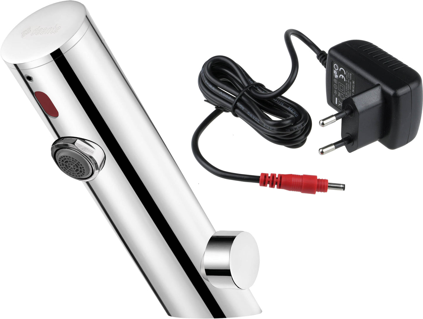 Izlietnes jaucējkrāns, bezkontakta, ar temperatūras kontroli - 230/6V Sense 146 mm pulēts tērauds - N1 Home