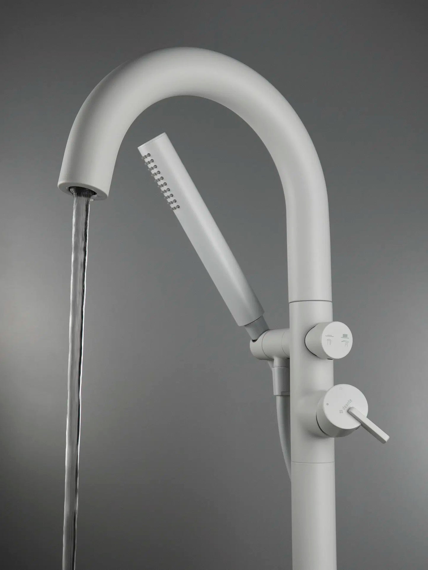 Vannas maisītājs, brīvi stāvošs, ar dušas komplektu Silia 150 cm bianco - N1 Home