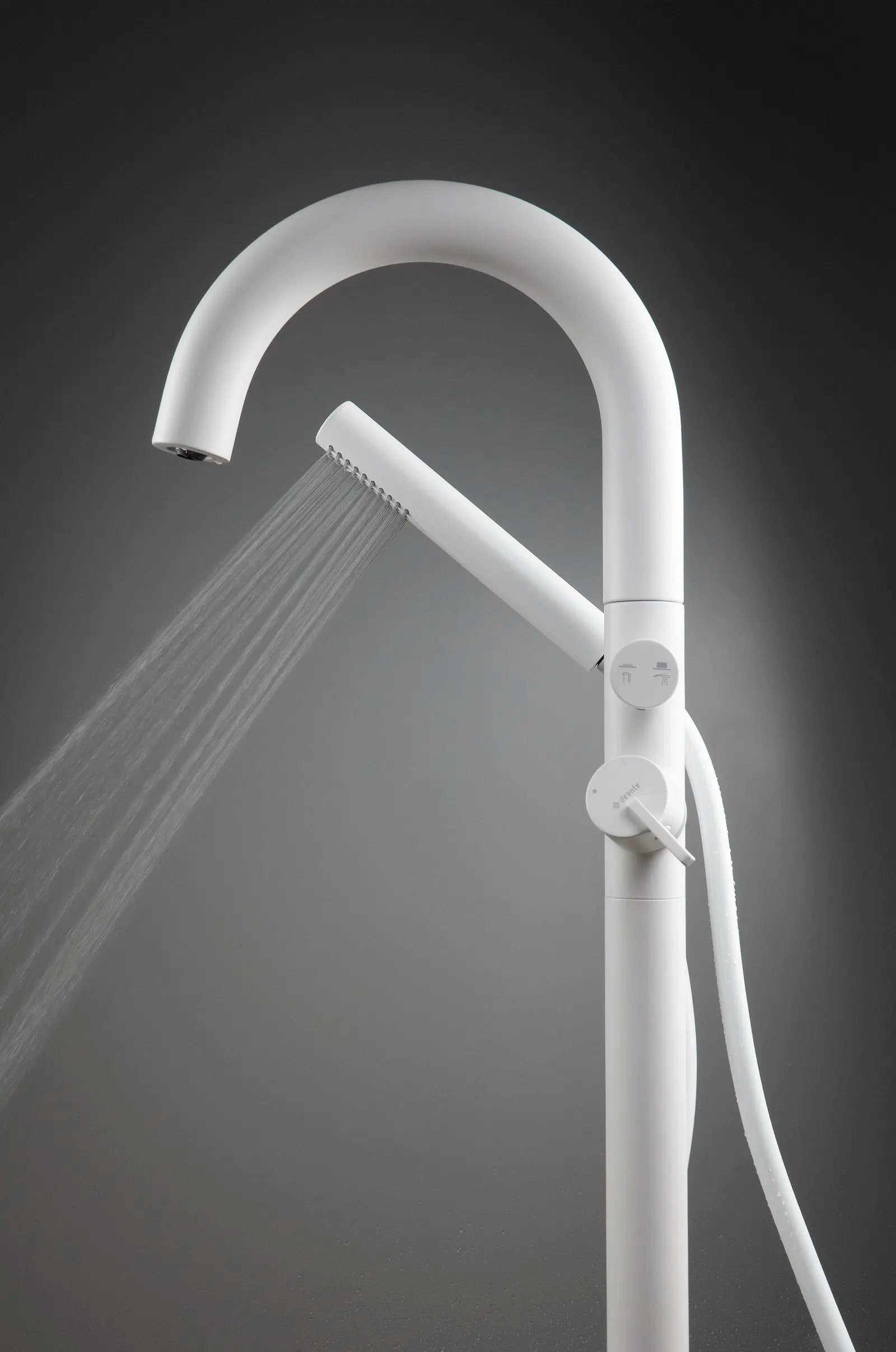 Vannas maisītājs, brīvi stāvošs, ar dušas komplektu Silia 150 cm titanium - N1 Home