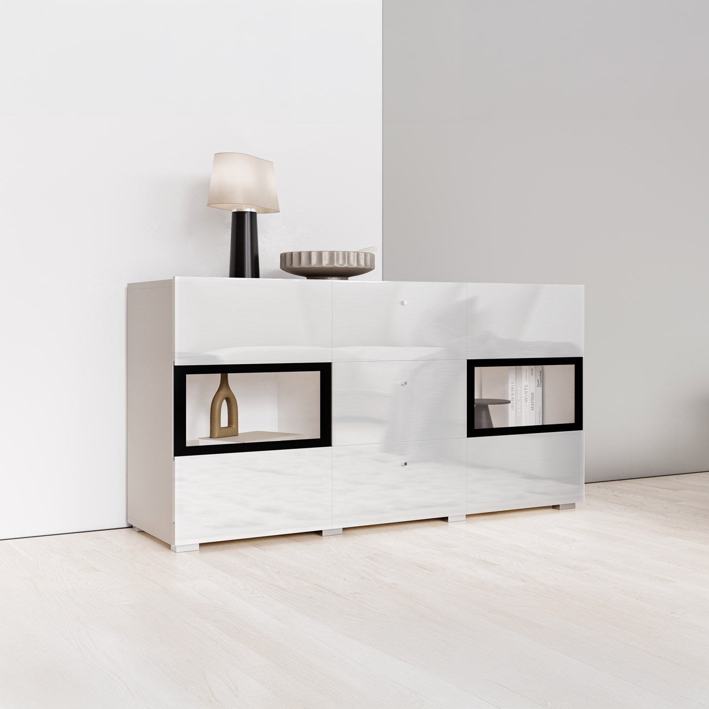 Kumode Barots 132/39/70 cm balts - N1 Home