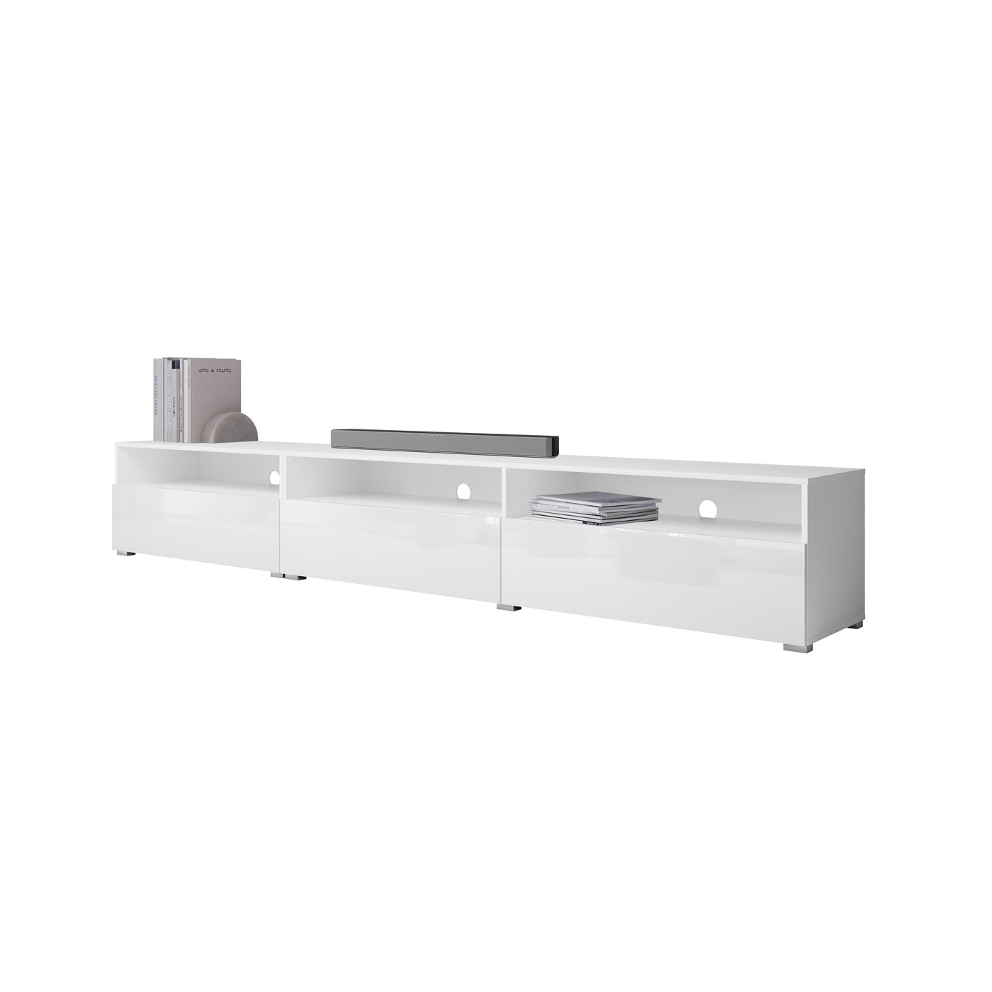 TV skapis Barots 270/41/42 cm balts - N1 Home