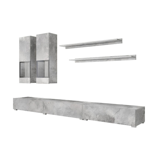 Sienas bloks Barots 270/41 cm gaišs betons/melns - N1 Home