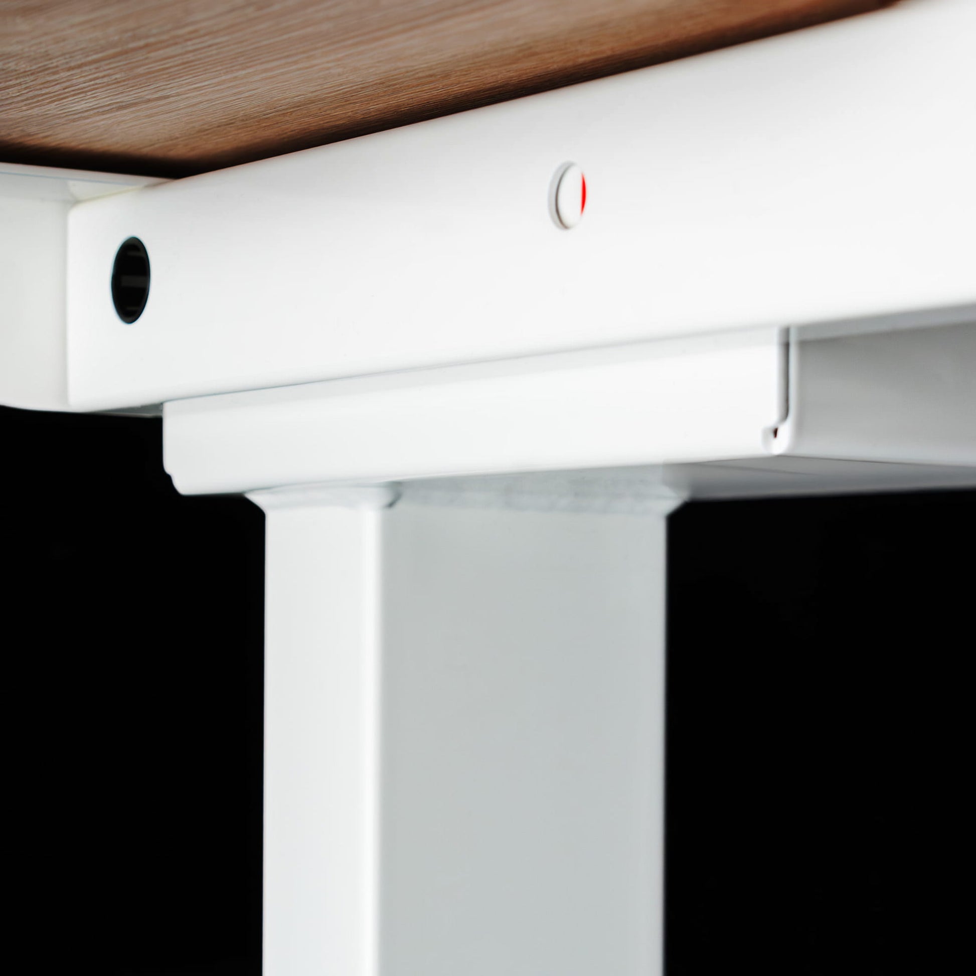 Biroja galds Conti Pro 60/120 cm balts/Hamilton ozols - N1 Home