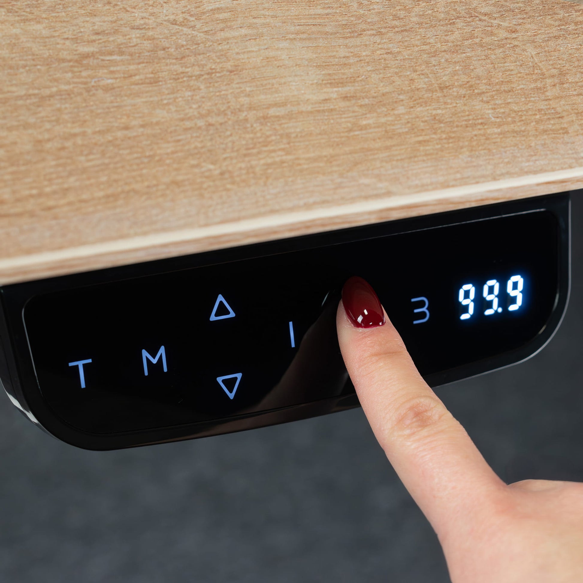 Biroja galds Conti Pro 60/120 cm balts/Hamilton ozols - N1 Home