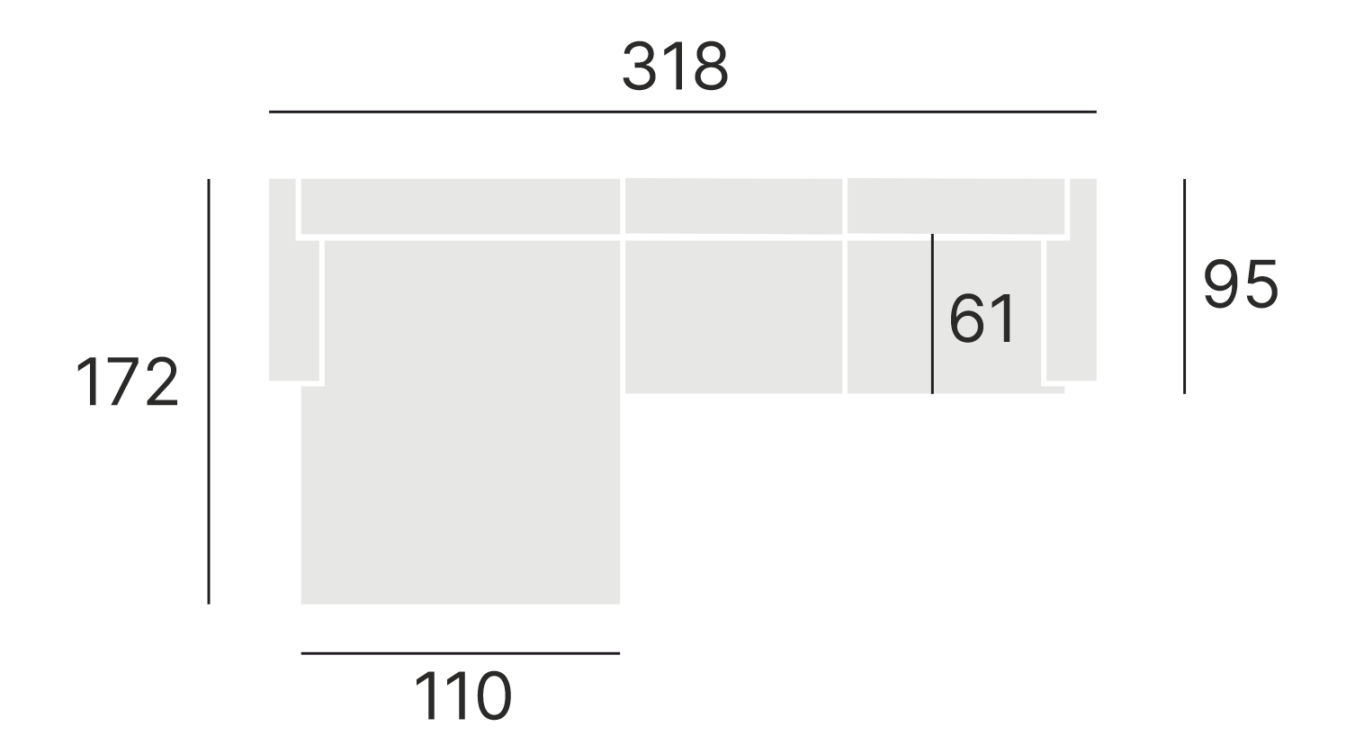 Dīvāns Blueber 318/87/61 cm Aragon 01 - N1 Home