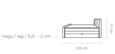 Gulta Cari 140/160/180 x 200 cm Monolith 85 - N1 Home