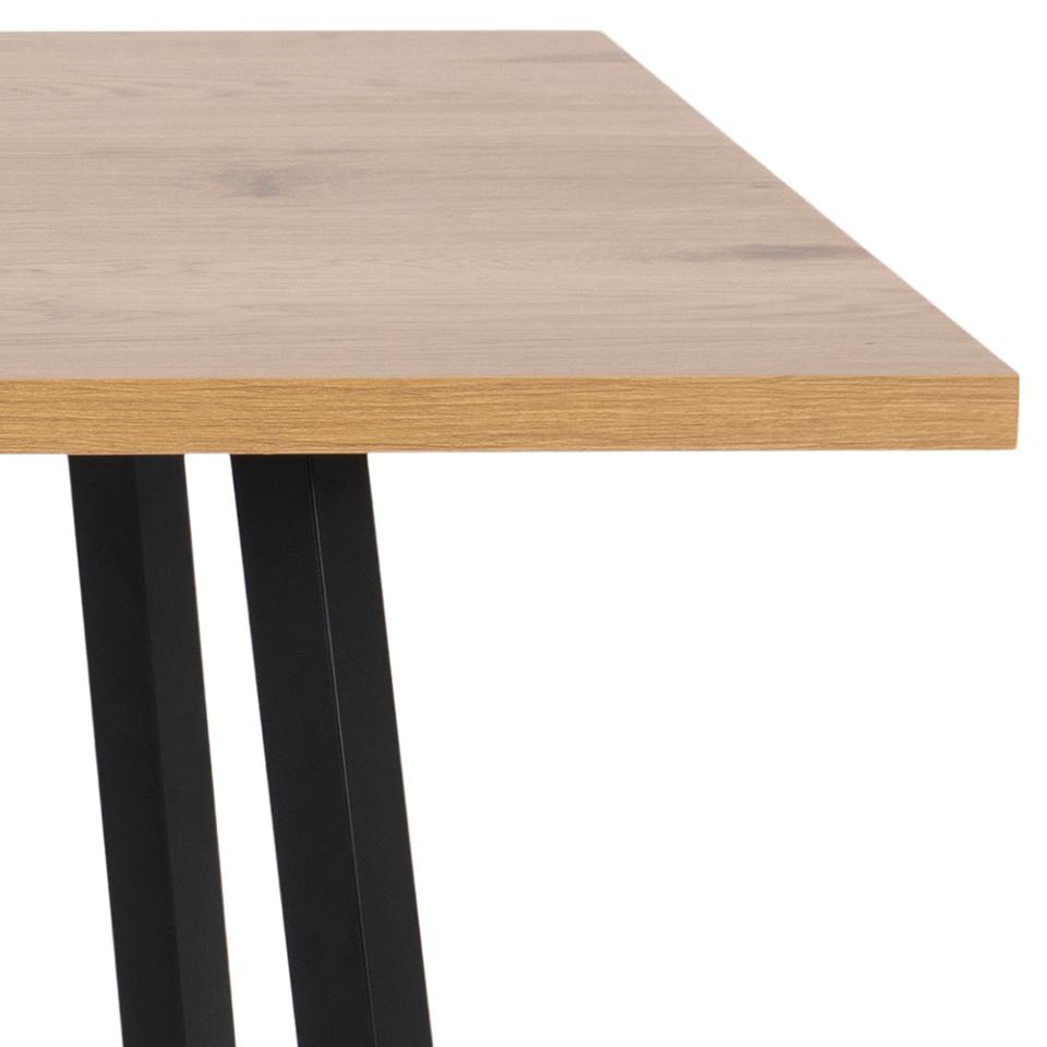CE taisnstūrveida pusdienu galds savvaļas ozola raupjš melamīns 160x90x75 cm