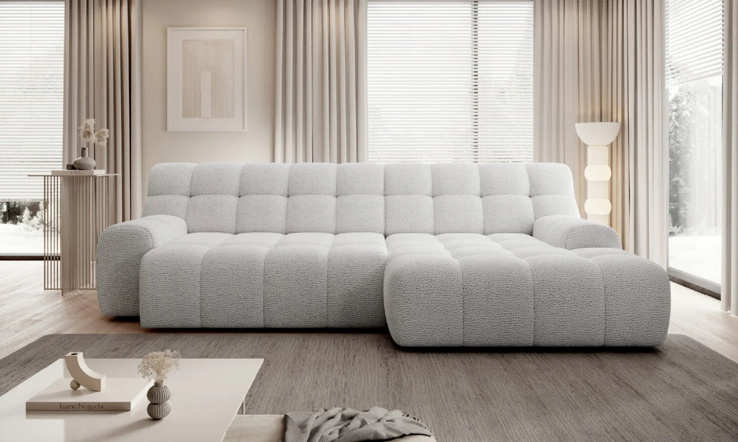 Dīvāns Cooku S 292/170/87 cm balts - N1 Home