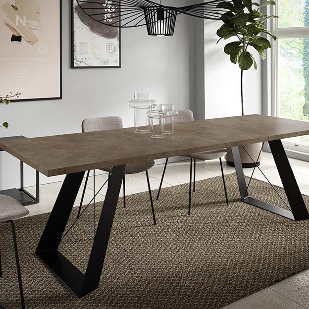 Galds Korsika 140/80/76 cm; 160/90/76 cm Dark Grey Chicago Concrete