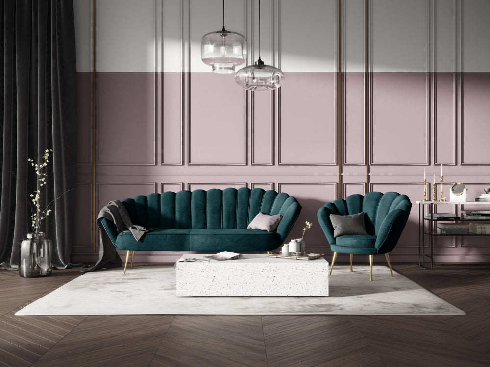 Dīvāns Kingston Cosmopolitan design 224x95x85 cm Riv 87/3 kāju krāsas - N1 Home