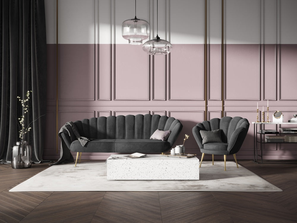 Dīvāns Kingston Cosmopolitan design 224x95x85 cm Riv 96/3 kāju krāsas - N1 Home