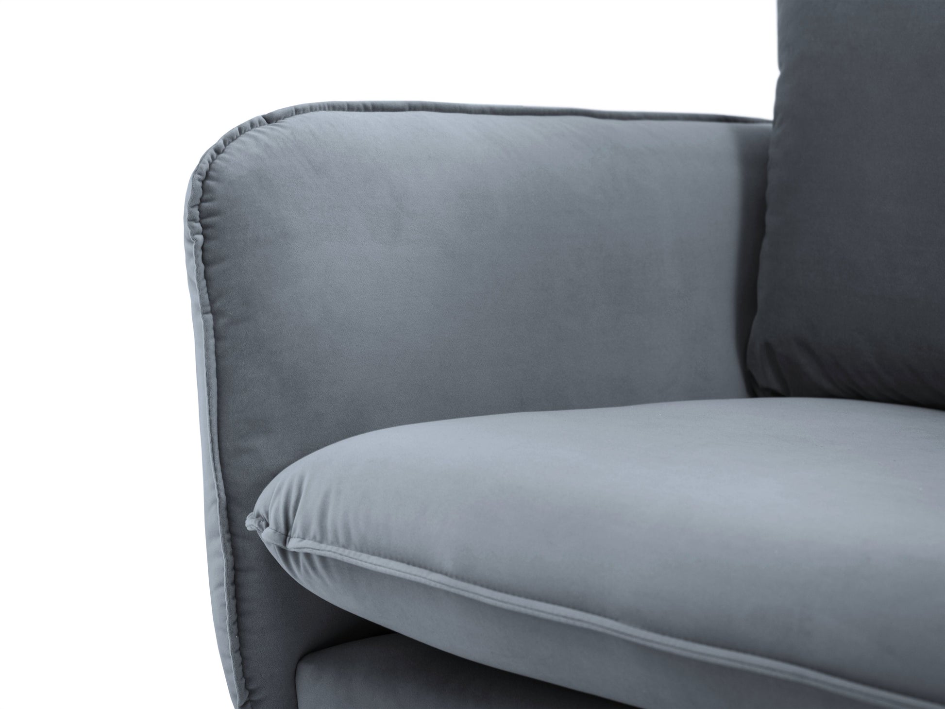 Atzveltnes krēsls Cosmopolitan Design Vienna samta 97x94x95 cm pelēks - N1 Home