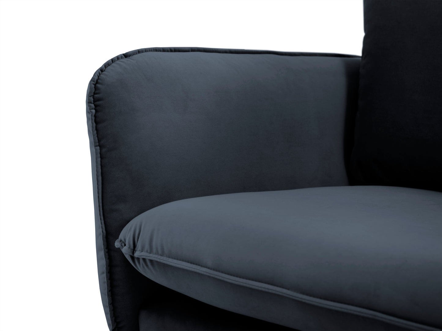 Atzveltnes krēsls Cosmopolitan Design Vienna samta 97x94x95 cm tumši pelēks - N1 Home