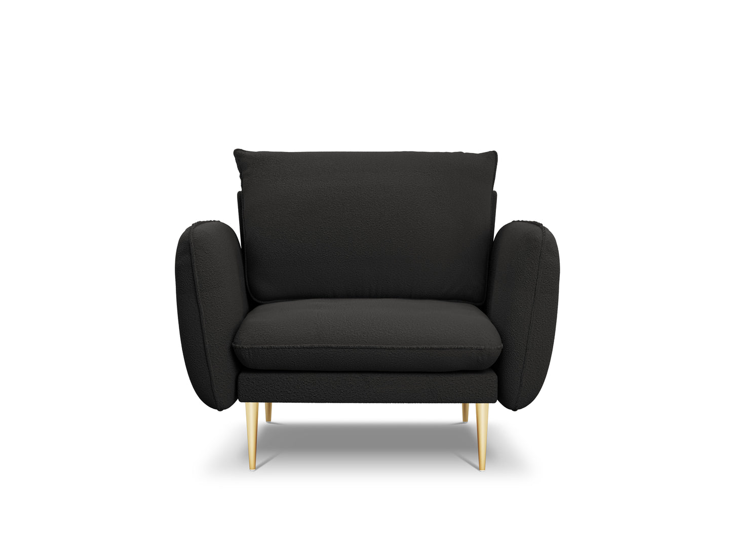 Atzveltnes krēsls Cosmopolitan Design Vienna bukle 97x94x95 cm melns - N1 Home