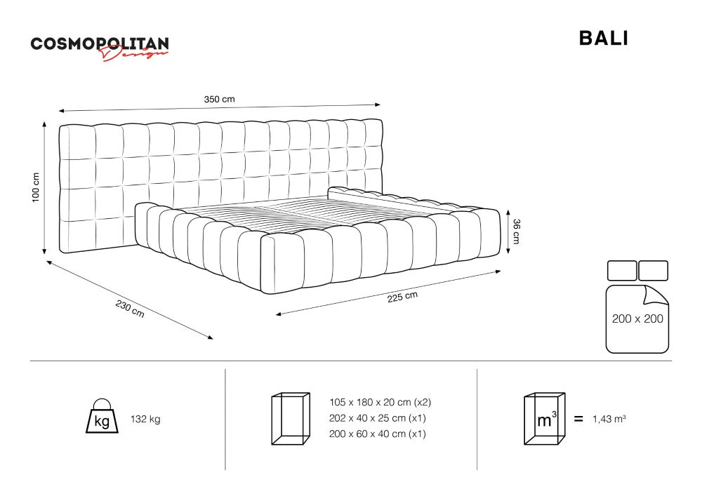 Gulta Bali Cosmopolitan design 140/160/180/200 x 200 cm Blu 14 - N1 Home