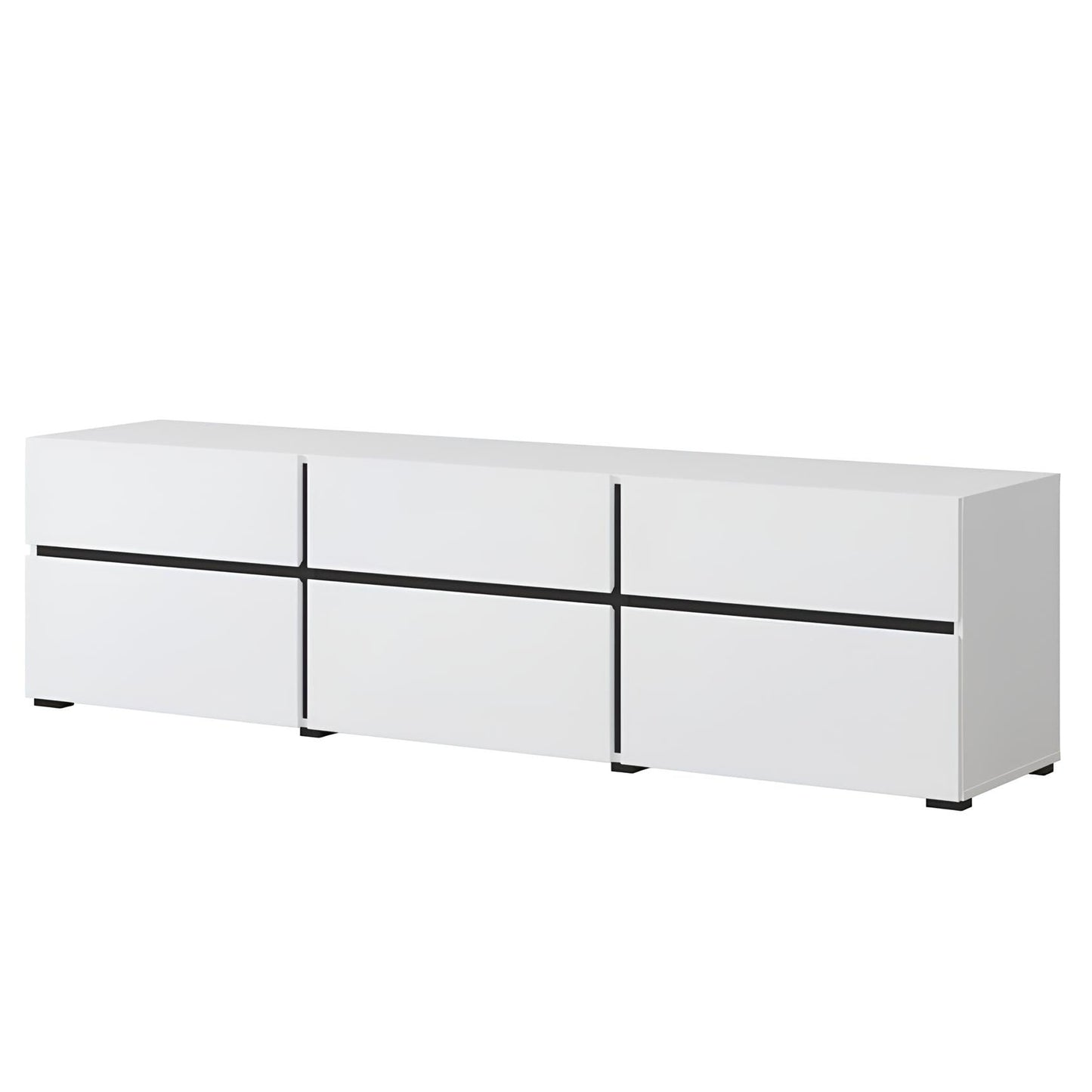 TV skapis Krosit kolekcija 180/40/48 cm melns/balts