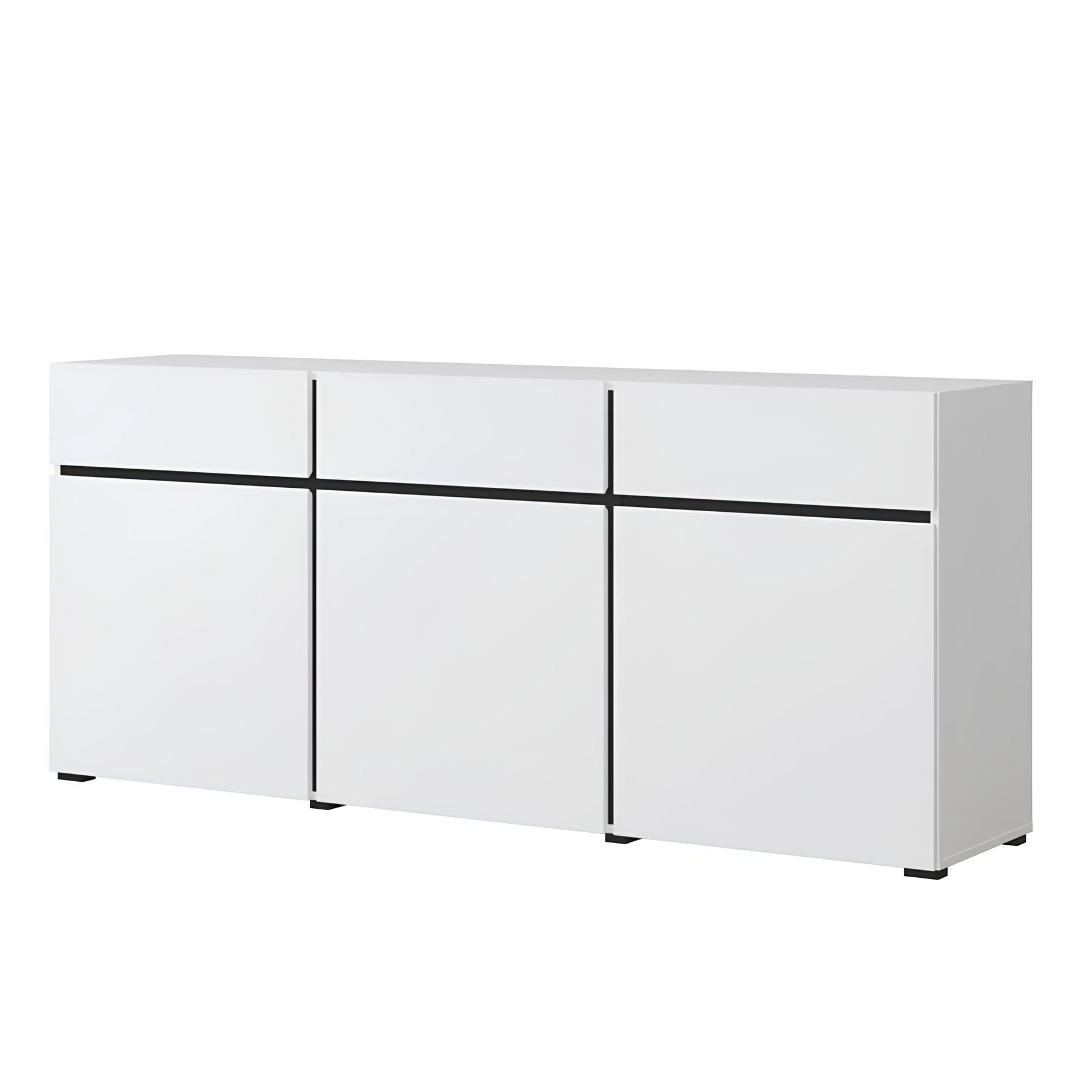 Kumode Krosit kolekcija 180/78/40 cm balts/melns - N1 Home
