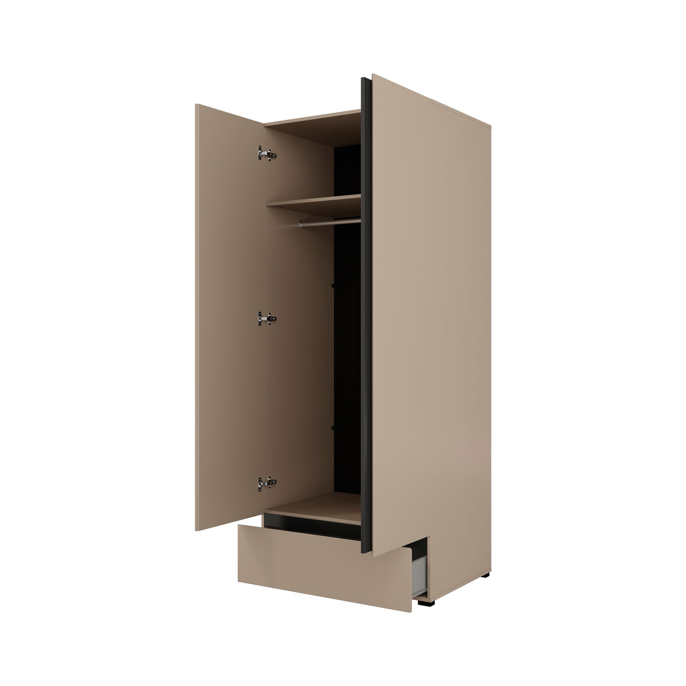 Skapis Krosit kolekcija 89;180/210/60 cm congo/melns - N1 Home