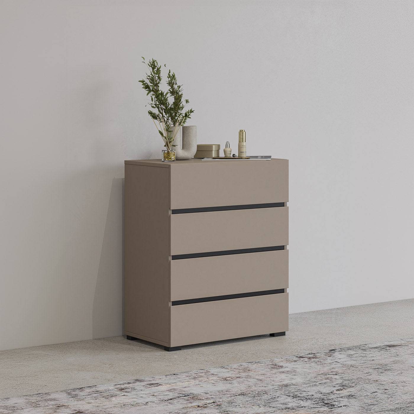 Kumode Krosit kolekcij 60/78/40 cm congo/melns - N1 Home