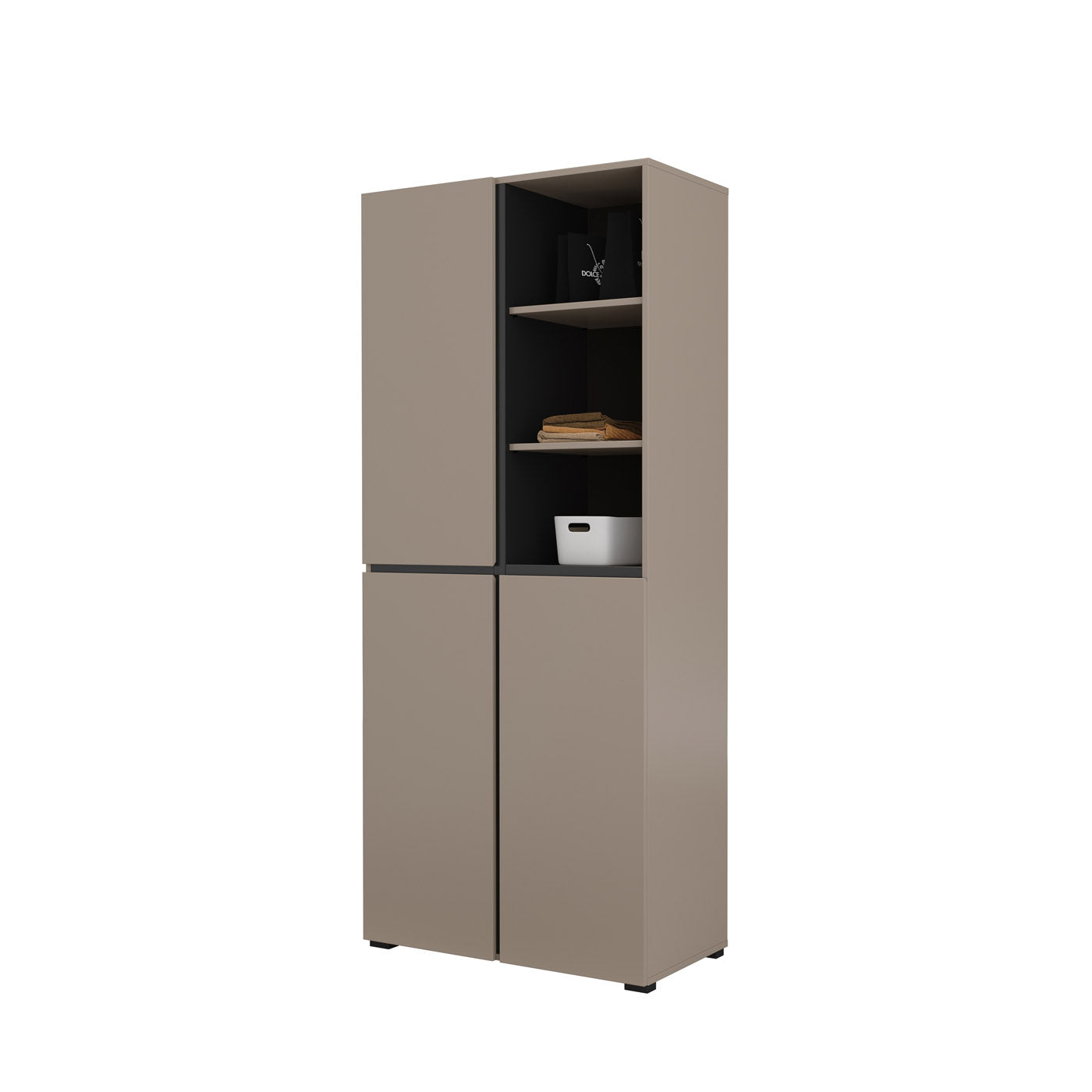 Skapis Krosit kolekcija 79/183/40 cm congo/melns - N1 Home
