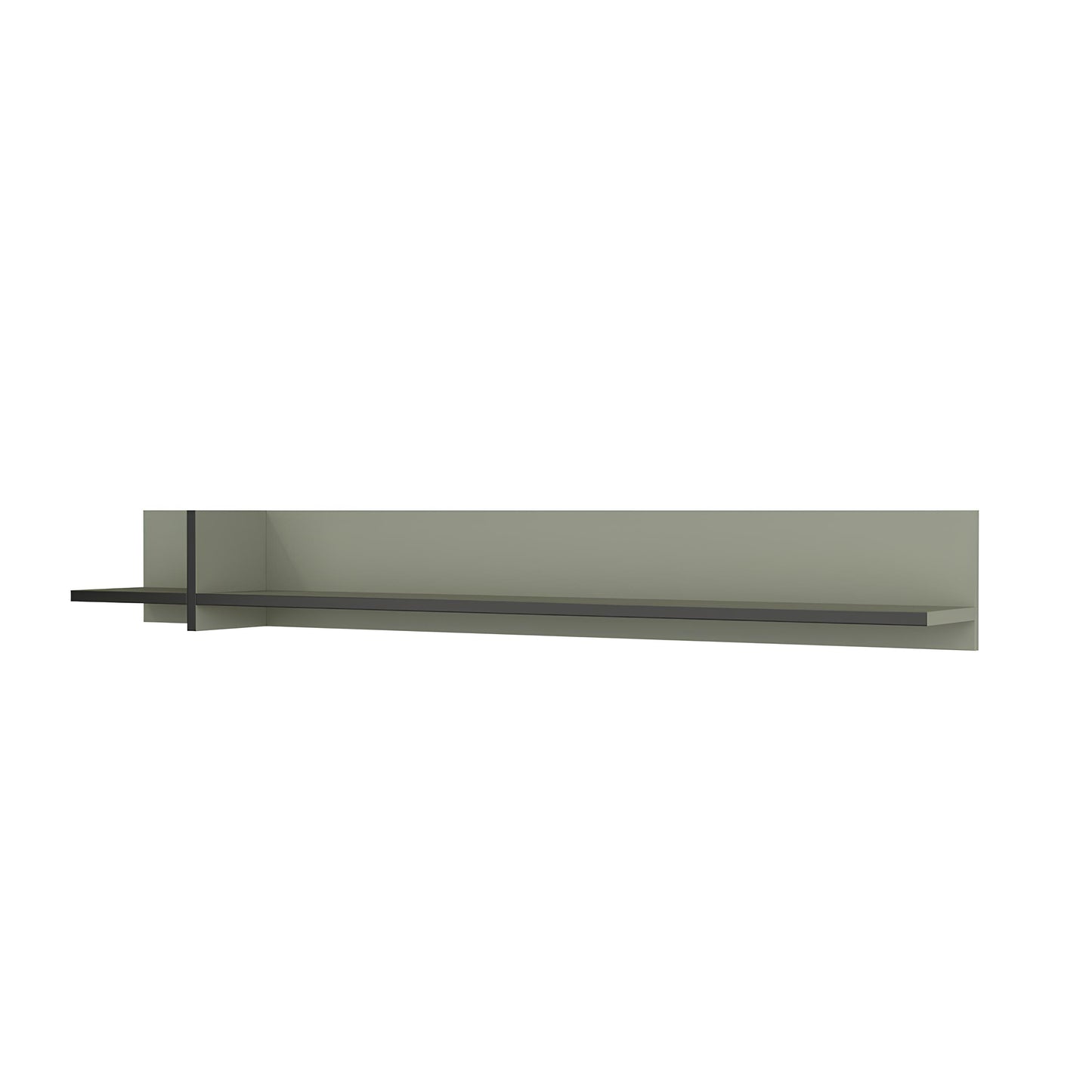Sienas plaukts Krosit kolekcija 180/23/23 cm zaļs/melns - N1 Home