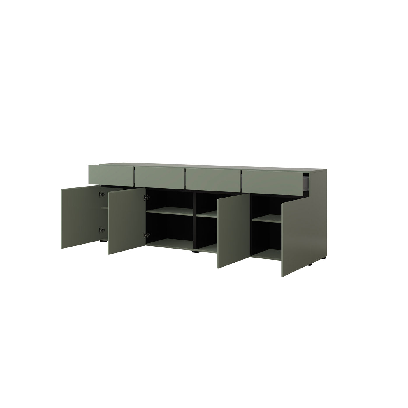 Kumode Krosit kolekcija 225/78/40 cm zaļs/melns - N1 Home