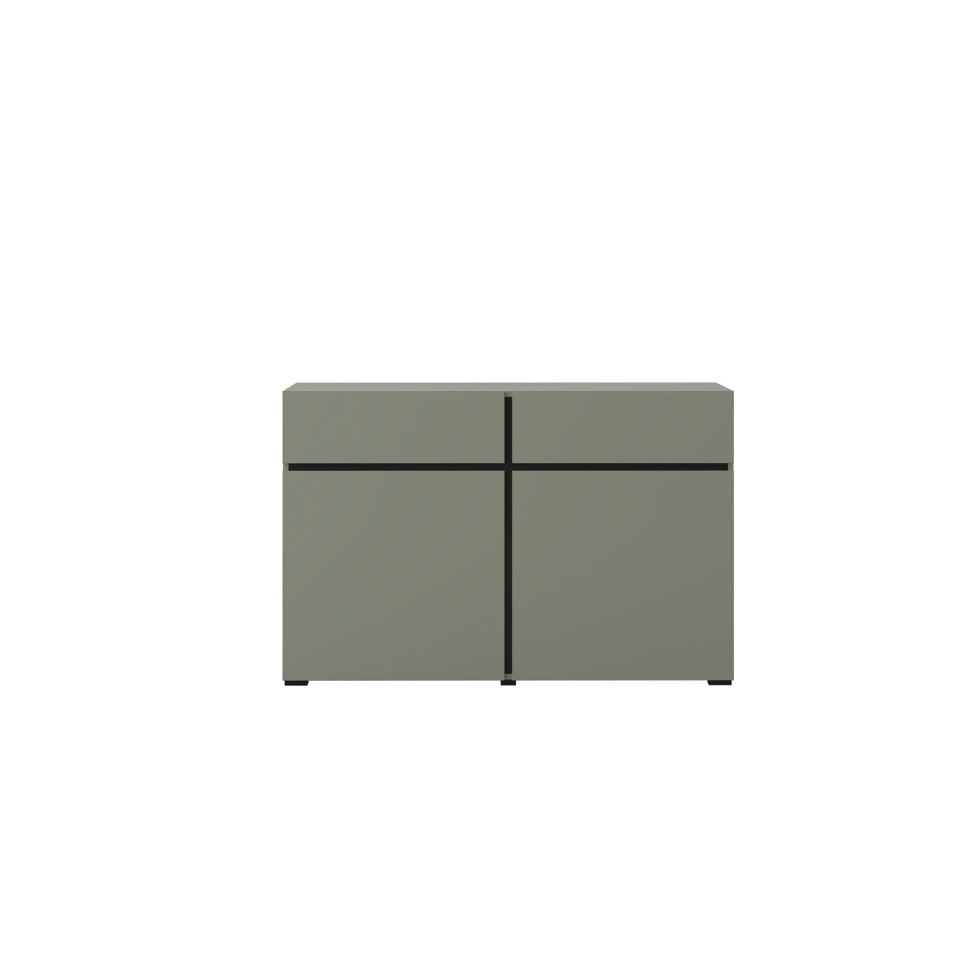 Kumode Krosit kolekcija 119/78/40 cm zaļs/melns - N1 Home