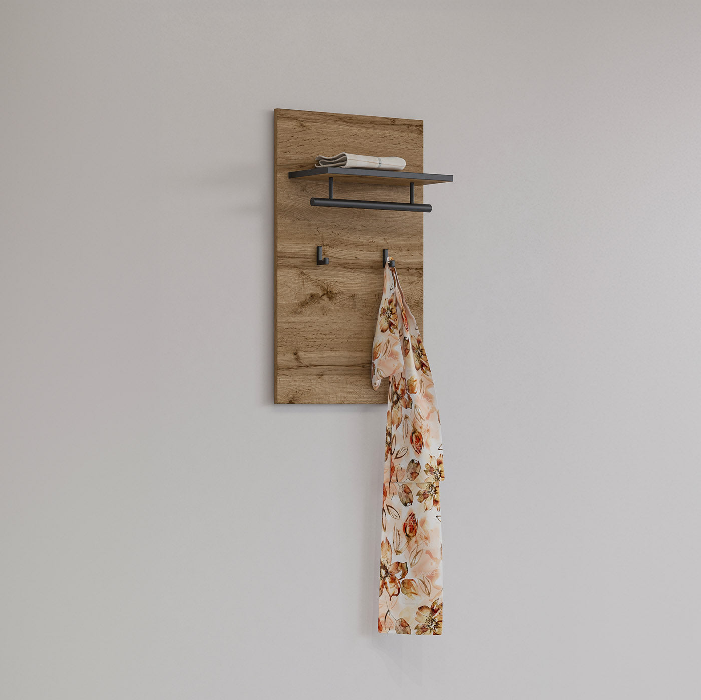 Sienas panelis ar āķiem Krosit kolekcija 40/70/20 cm Votan ozols - N1 Home