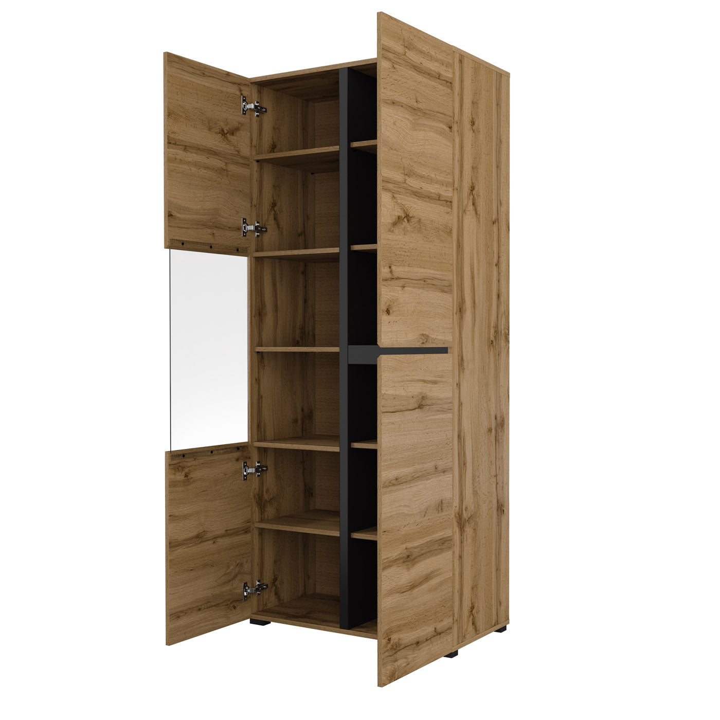 Vitrīnas skapis Krosit kolekcija 79/183/40 cm Votan ozols - N1 Home