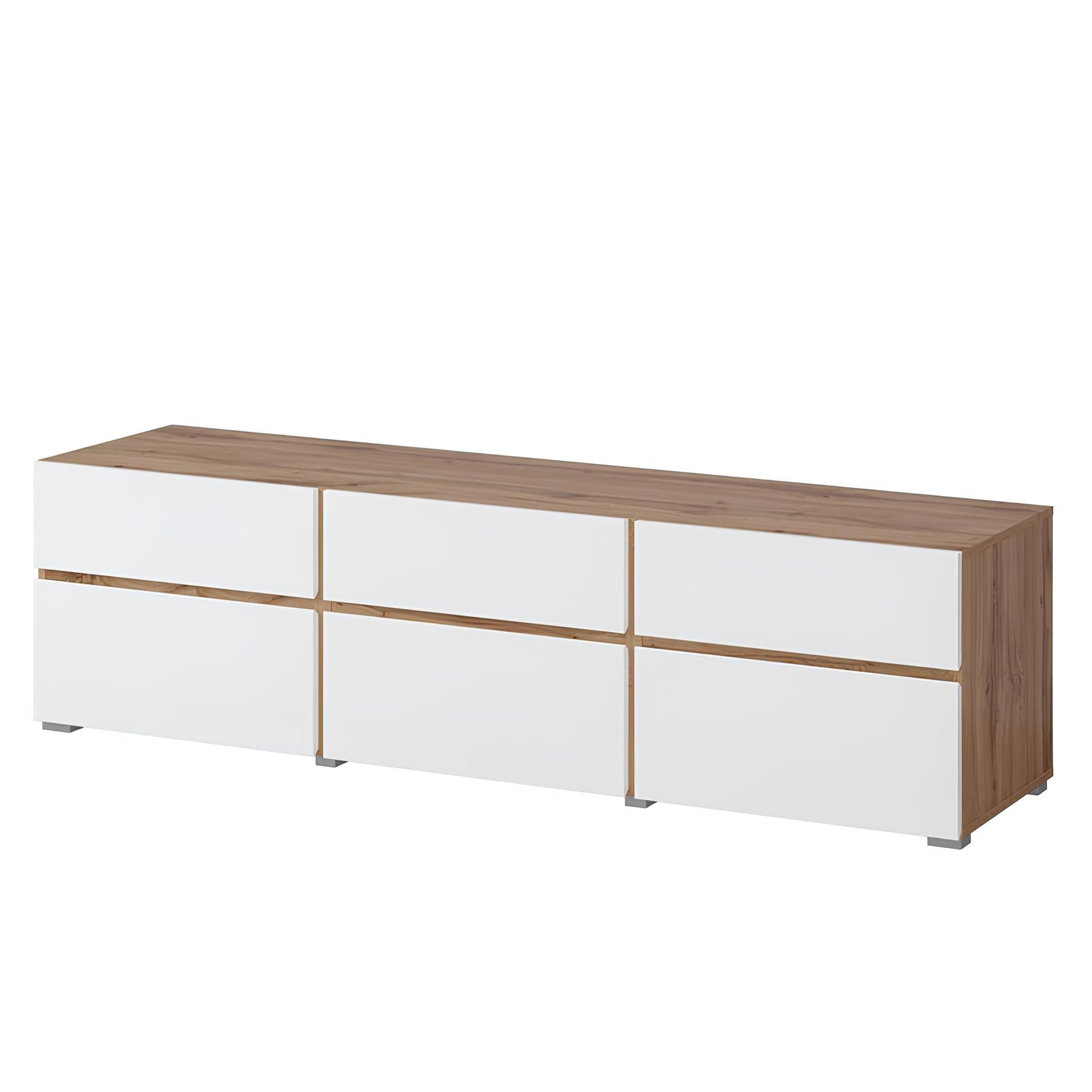 TV skapis Krosit kolekcija 180/40/48 cm Votan ozols/balts - N1 Home