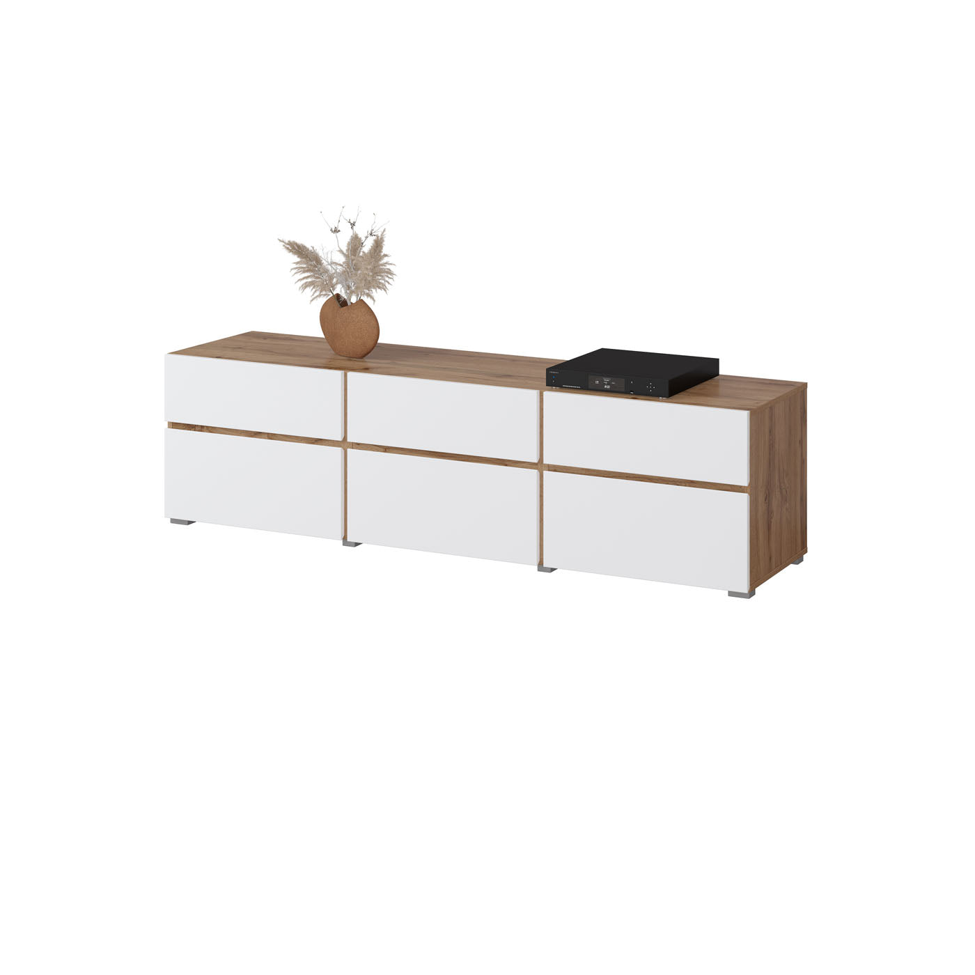 TV skapis Krosit kolekcija 180/40/48 cm Votan ozols/balts - N1 Home