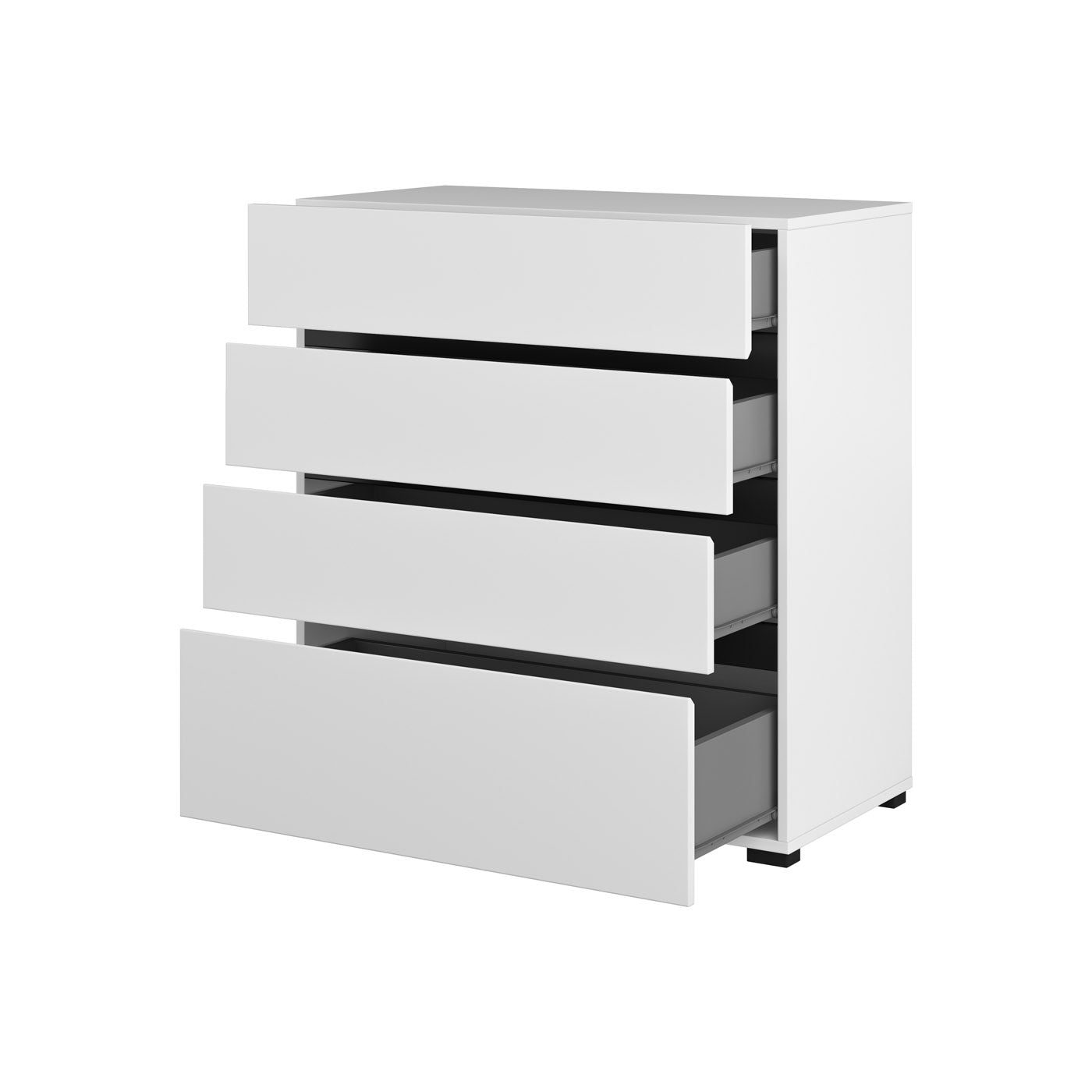 Kumode Krosit kolekcija 80/85/40 cm balts/melns - N1 Home
