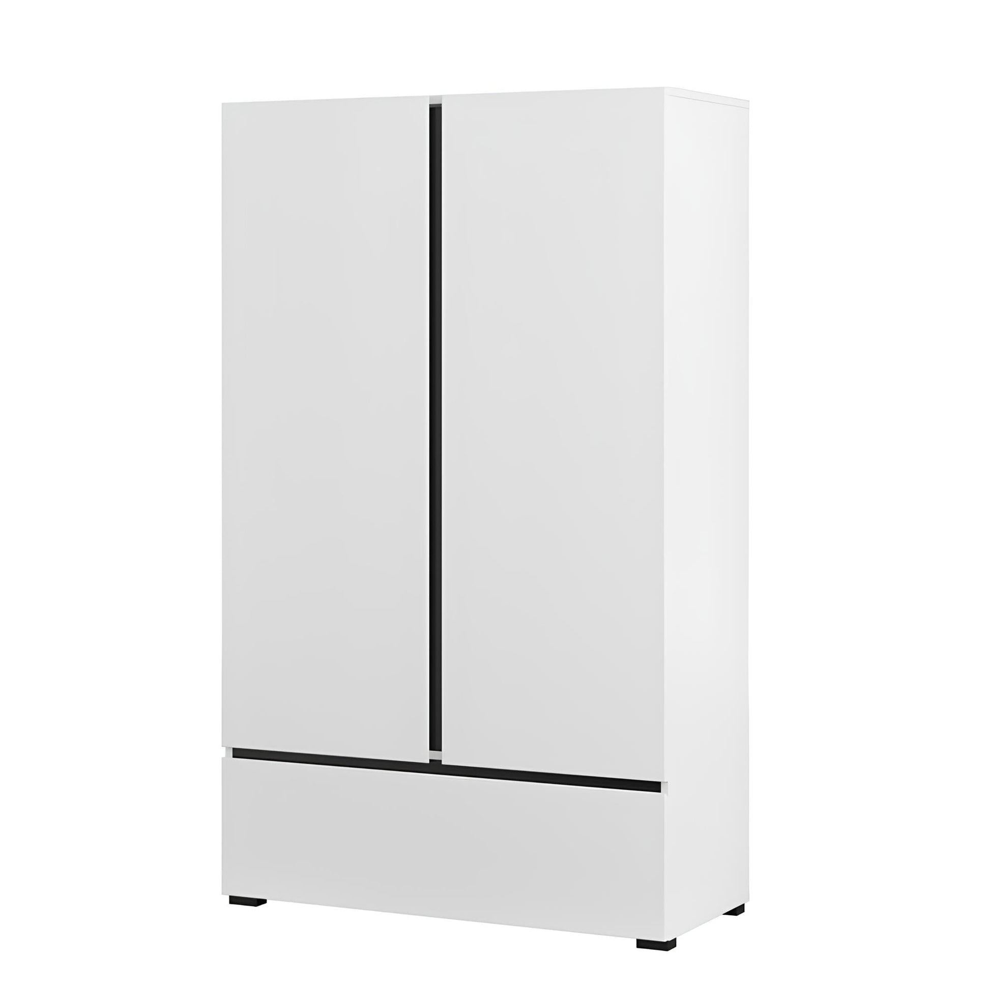 Kumode Krosit kolekcija 80/150/40 cm balts/melns - N1 Home