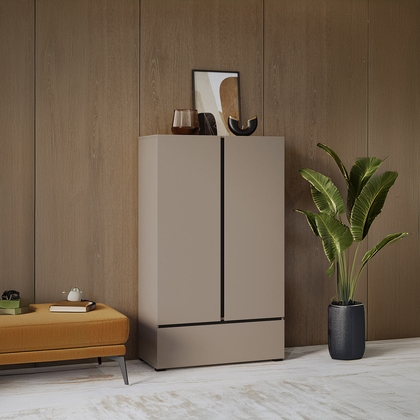 Kumode Krosit kolekcija 80/150/40 cm congo/melns - N1 Home