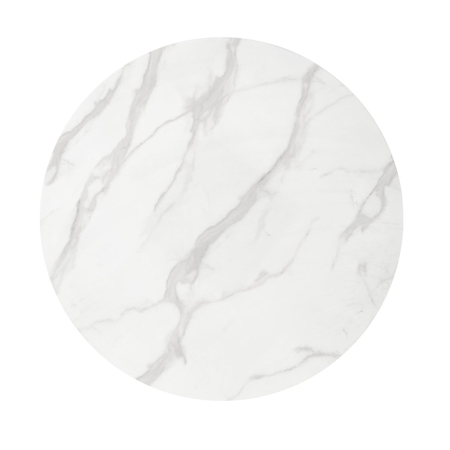 CS galda virsna - balts marmors, kāja - zelts