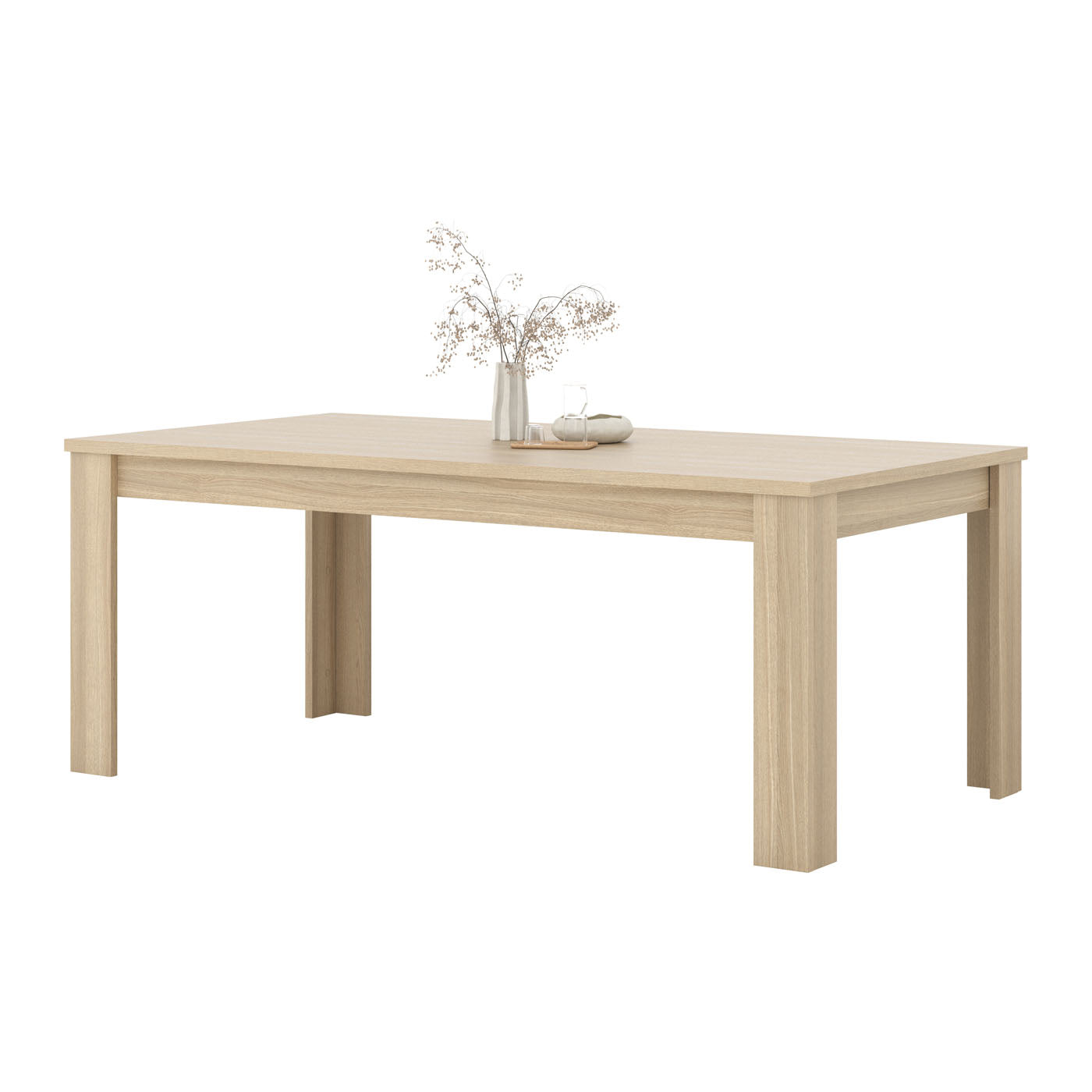 Galds Cabira II 190/100/76 cm elegants ozols/melns