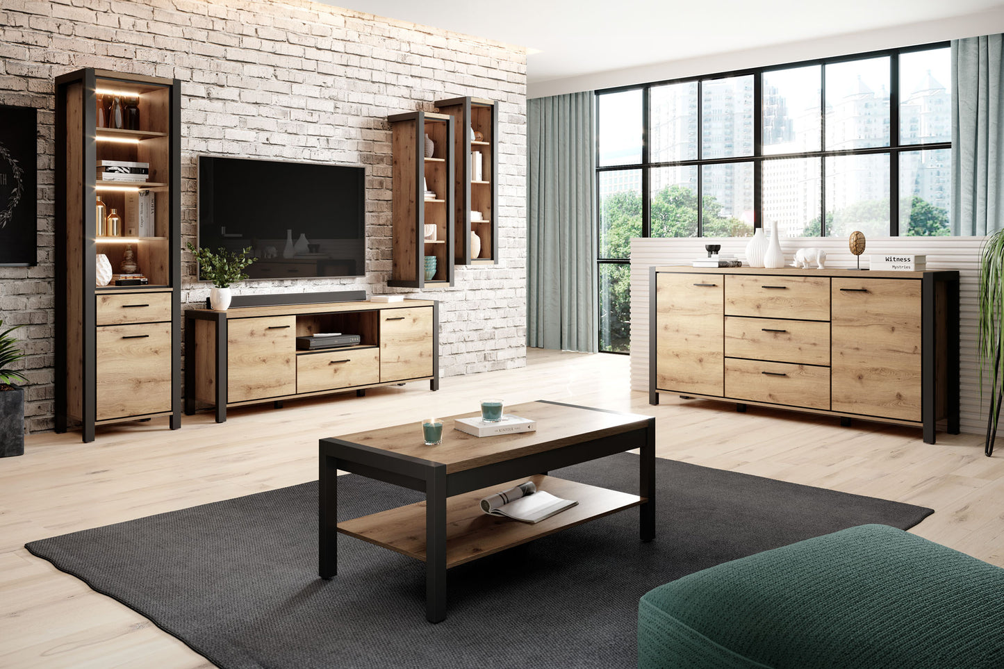 Skapis Aktava 120/41/140 cm Taurus ozols