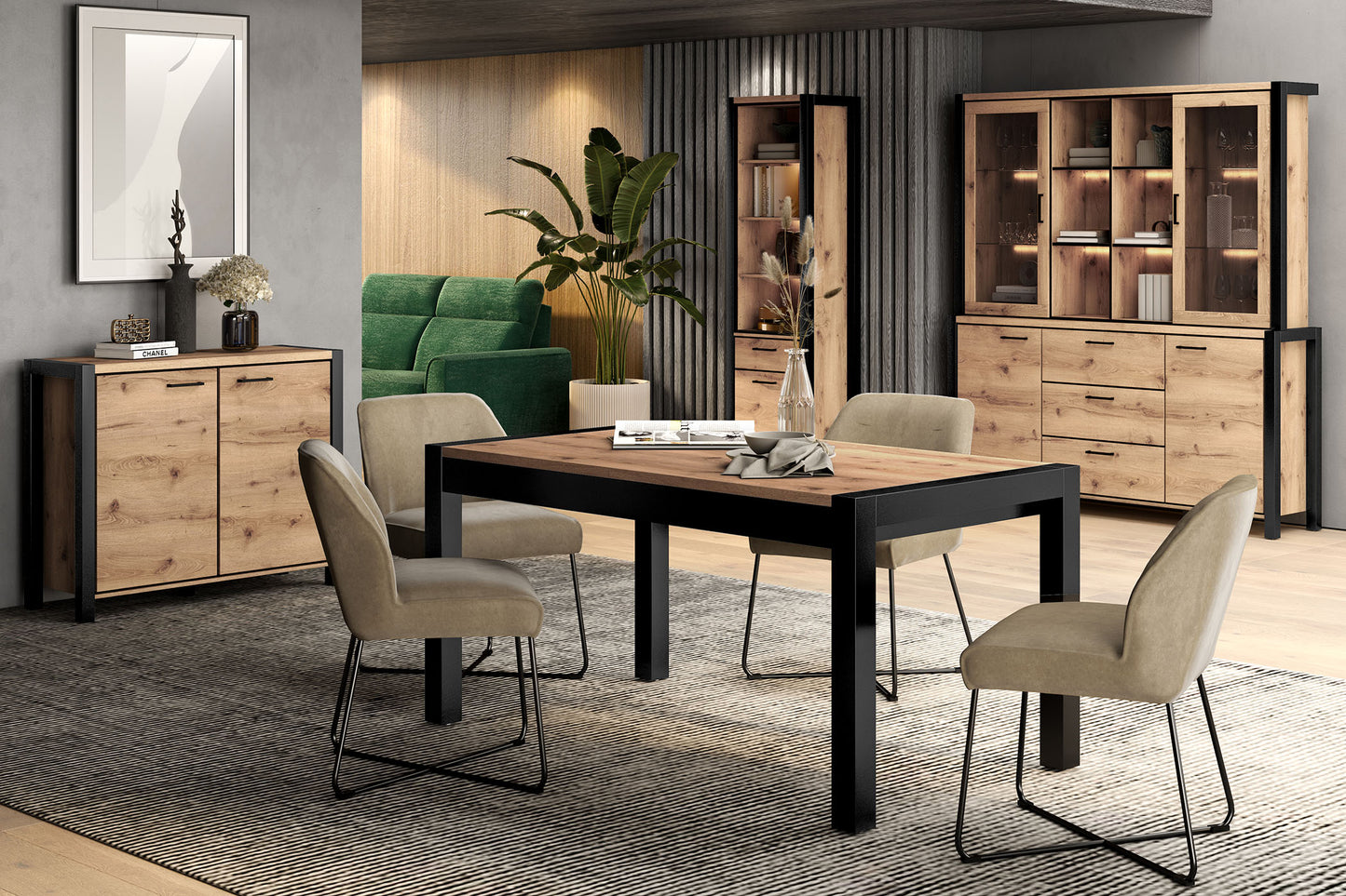 Skapis Aktava 200/41/140 cm Taurus ozols