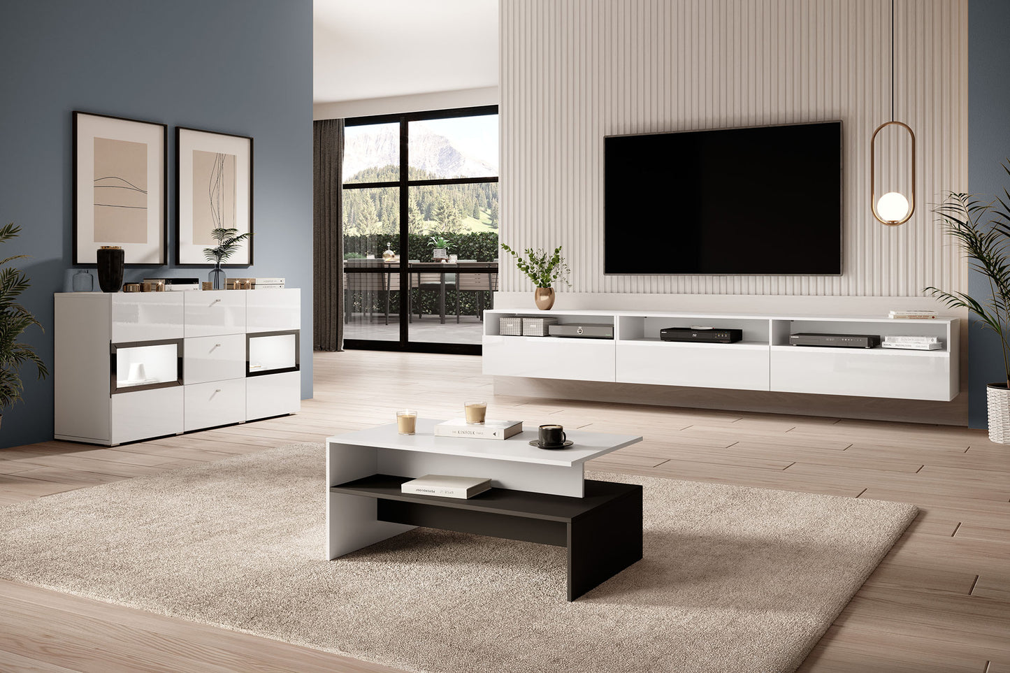 Kumode Barots 132/39/70 cm balts - N1 Home