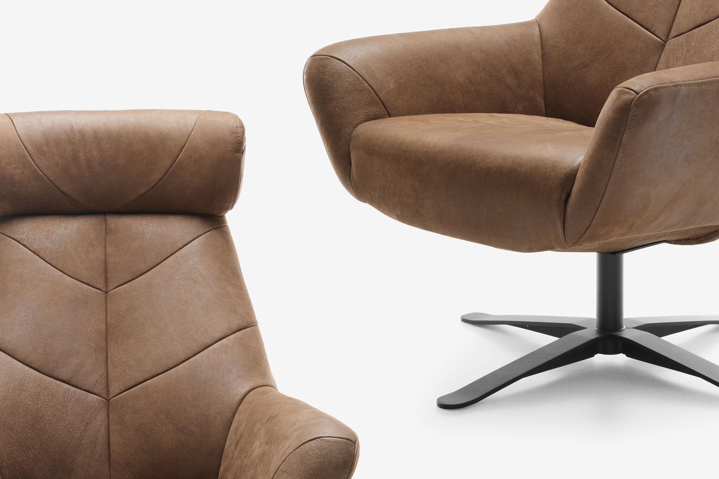 Krēsls Leafa 81/112/83 cm brūna-zaļs