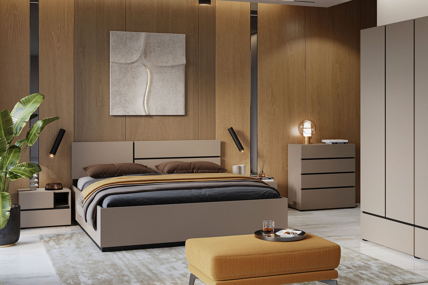 Kumode Krosit kolekcija 80/150/40 cm congo/melns - N1 Home