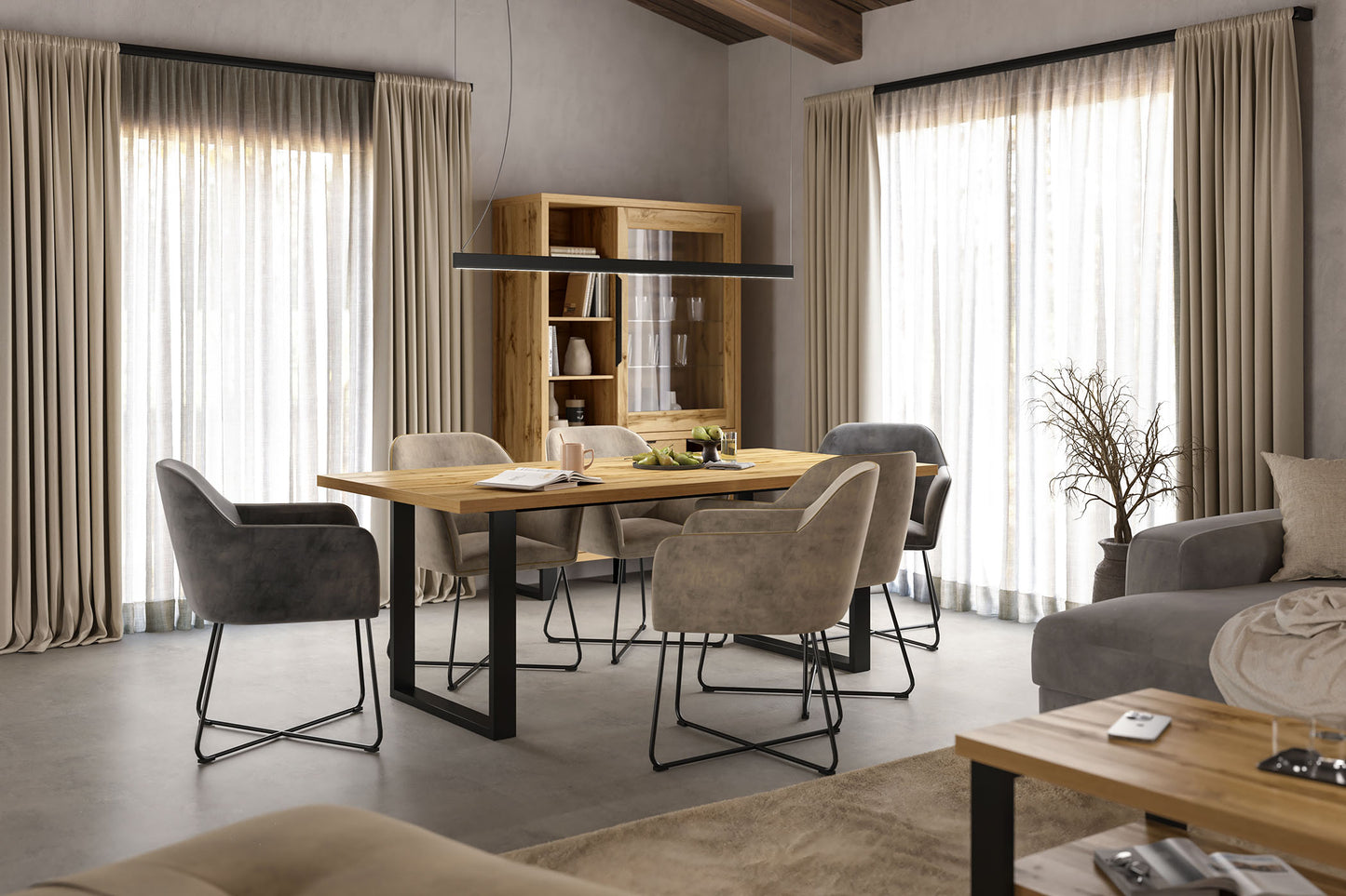 Kumode Hallis 144/83/45 cm Votan ozols - N1 Home