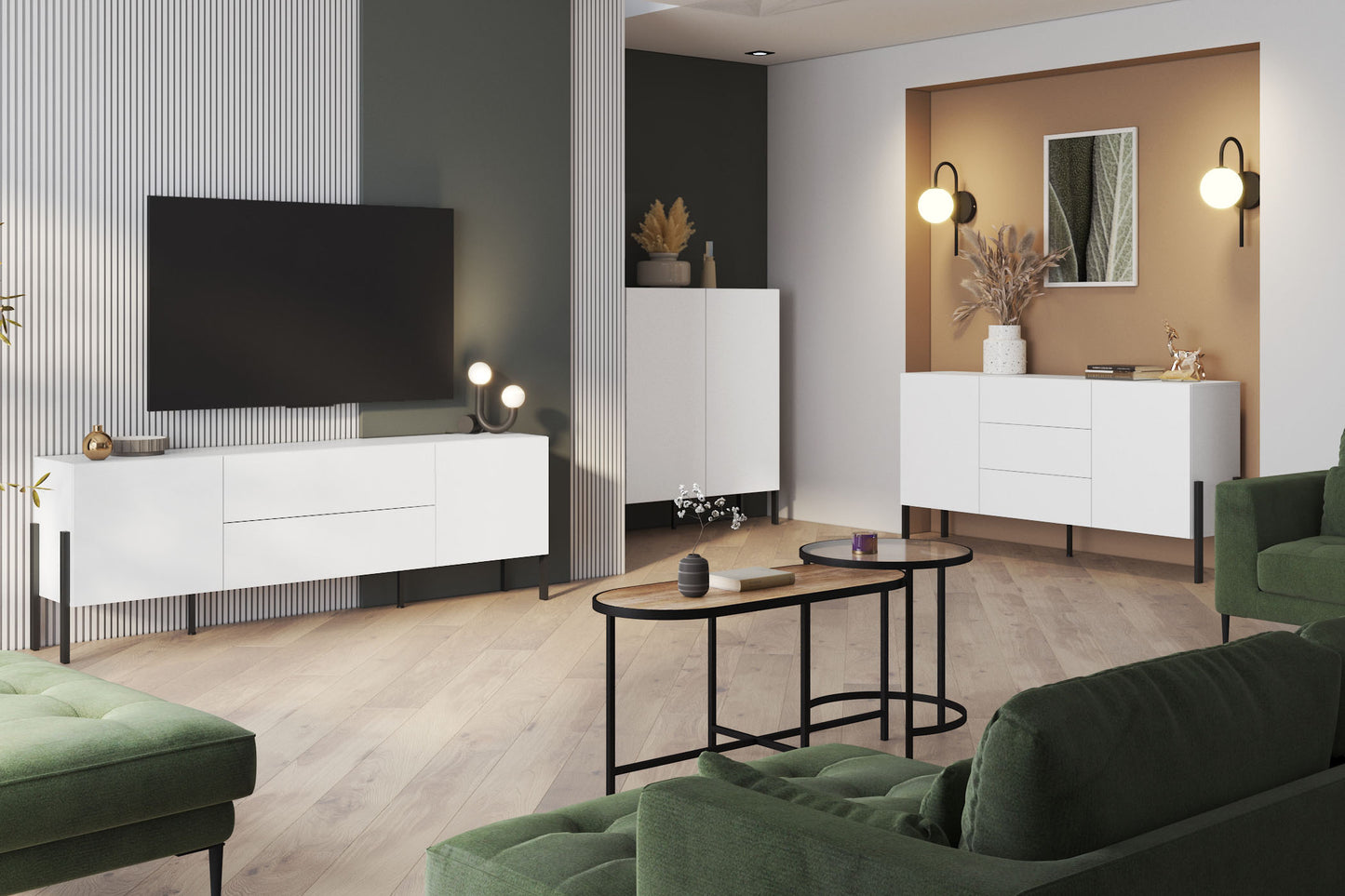 Kumode Jukka 184/90/40 cm balts - N1 Home