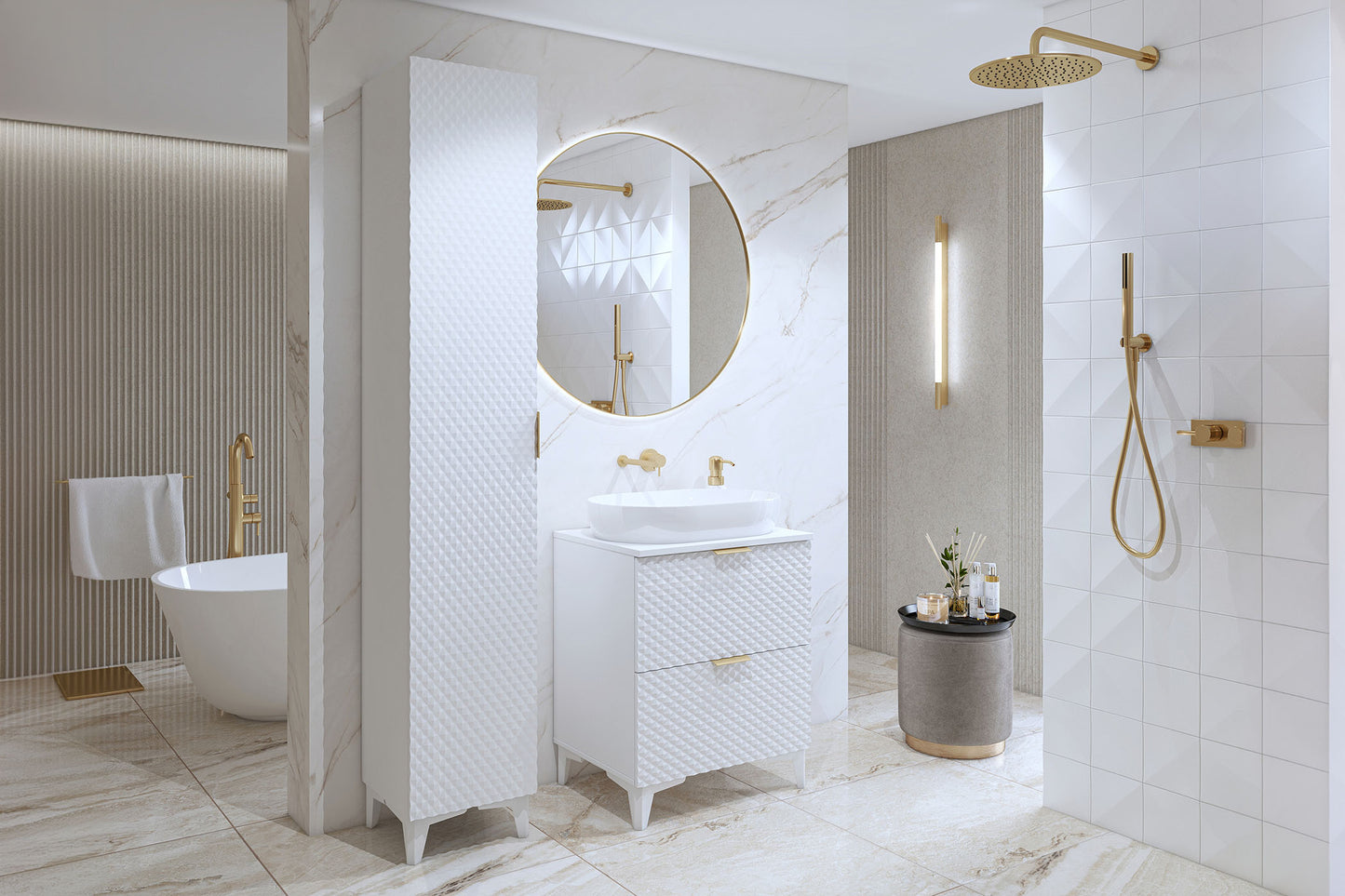 Skapis Lors 60/49/63 cm balts