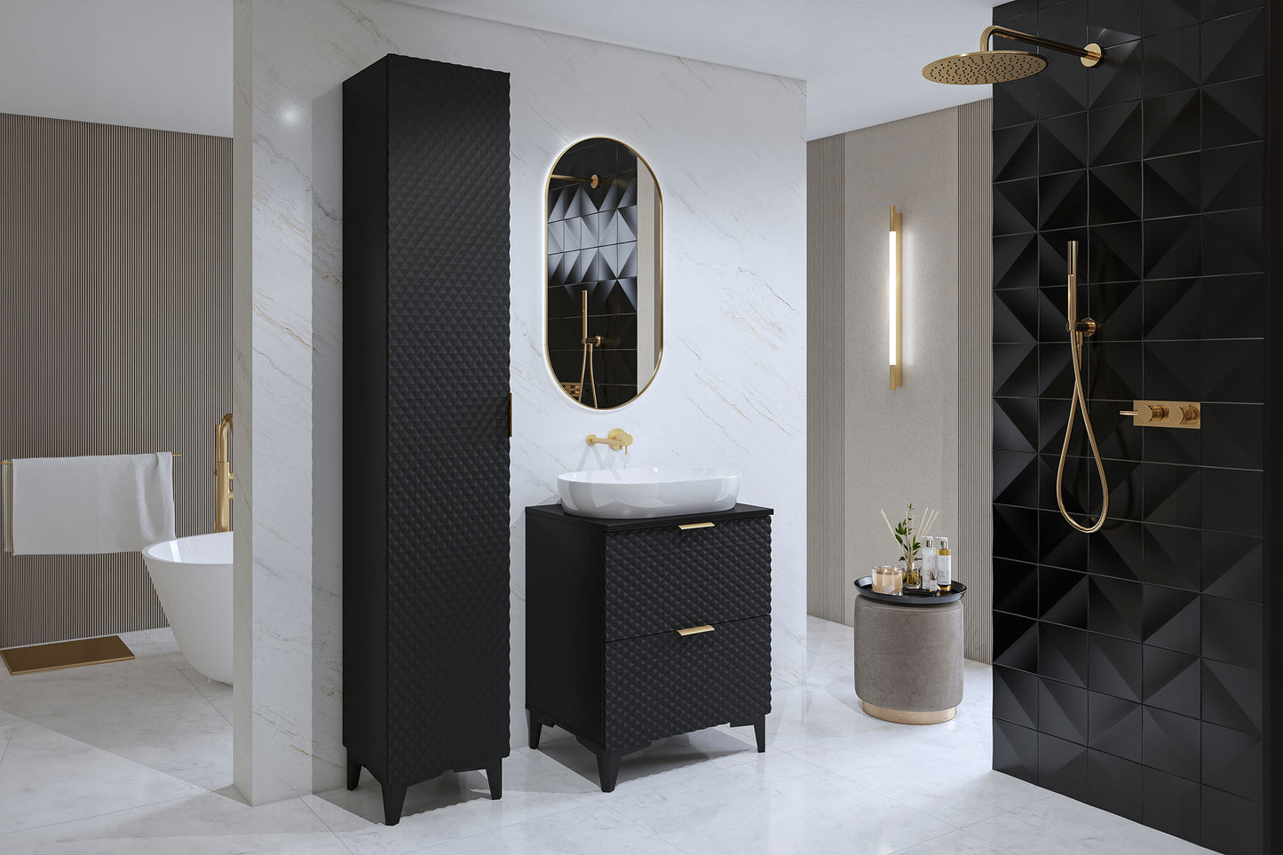 Skapis Lors 60/49/63 cm melns