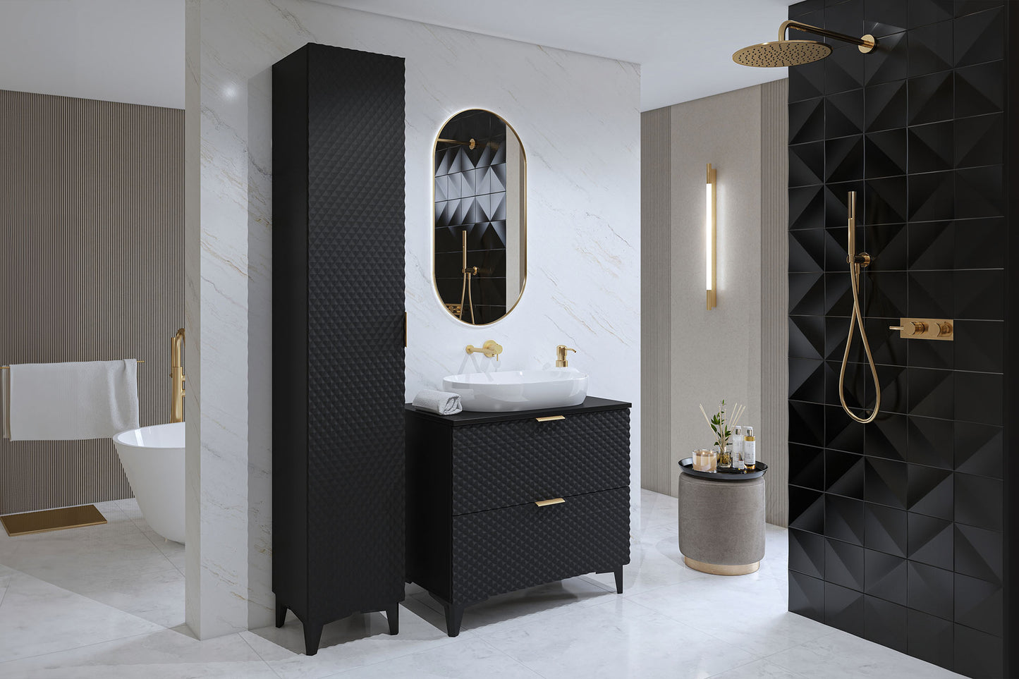 Skapis Lors 35/186/35 cm melns