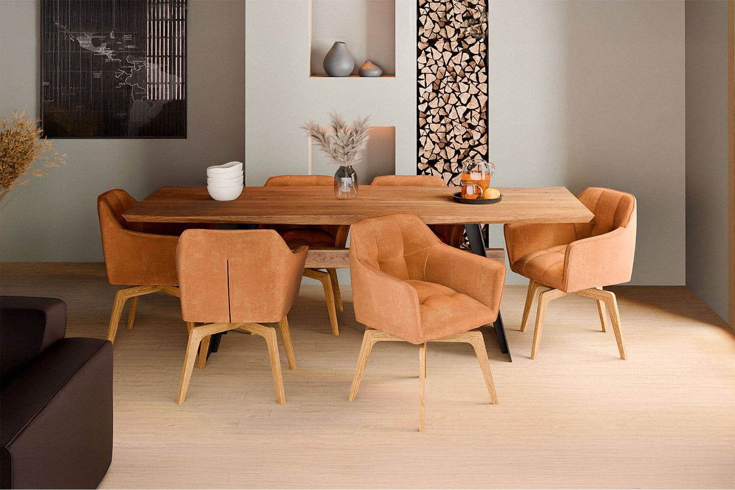 Krēsls Silia W 62/83/61 cm taupe