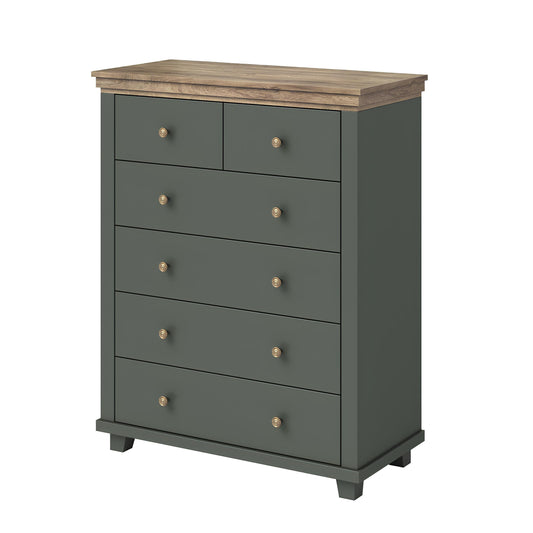 Kumode Evtar 90/42/113 cm zaļs/Lefkas ozols - N1 Home